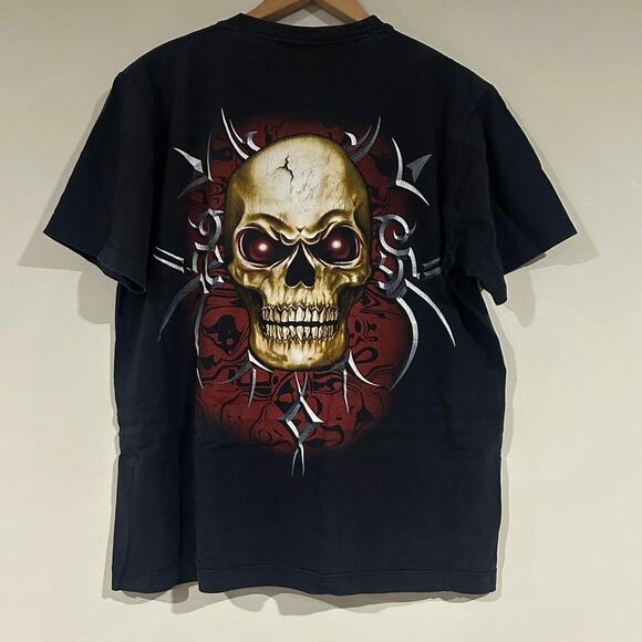 Y2K Heavy Metal Skull Tee Shirt - Picture 2 of 8